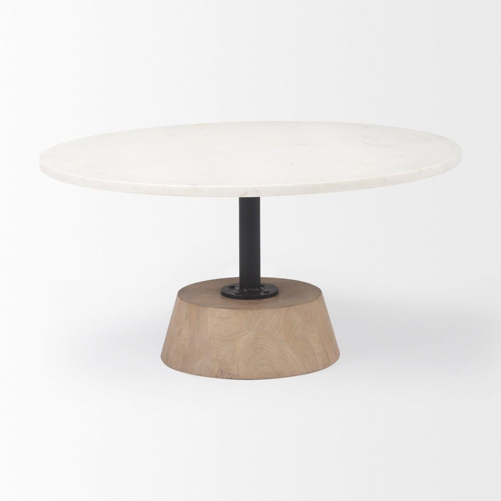 Mercana Maxwell Pedestal Base Round Coffee Table