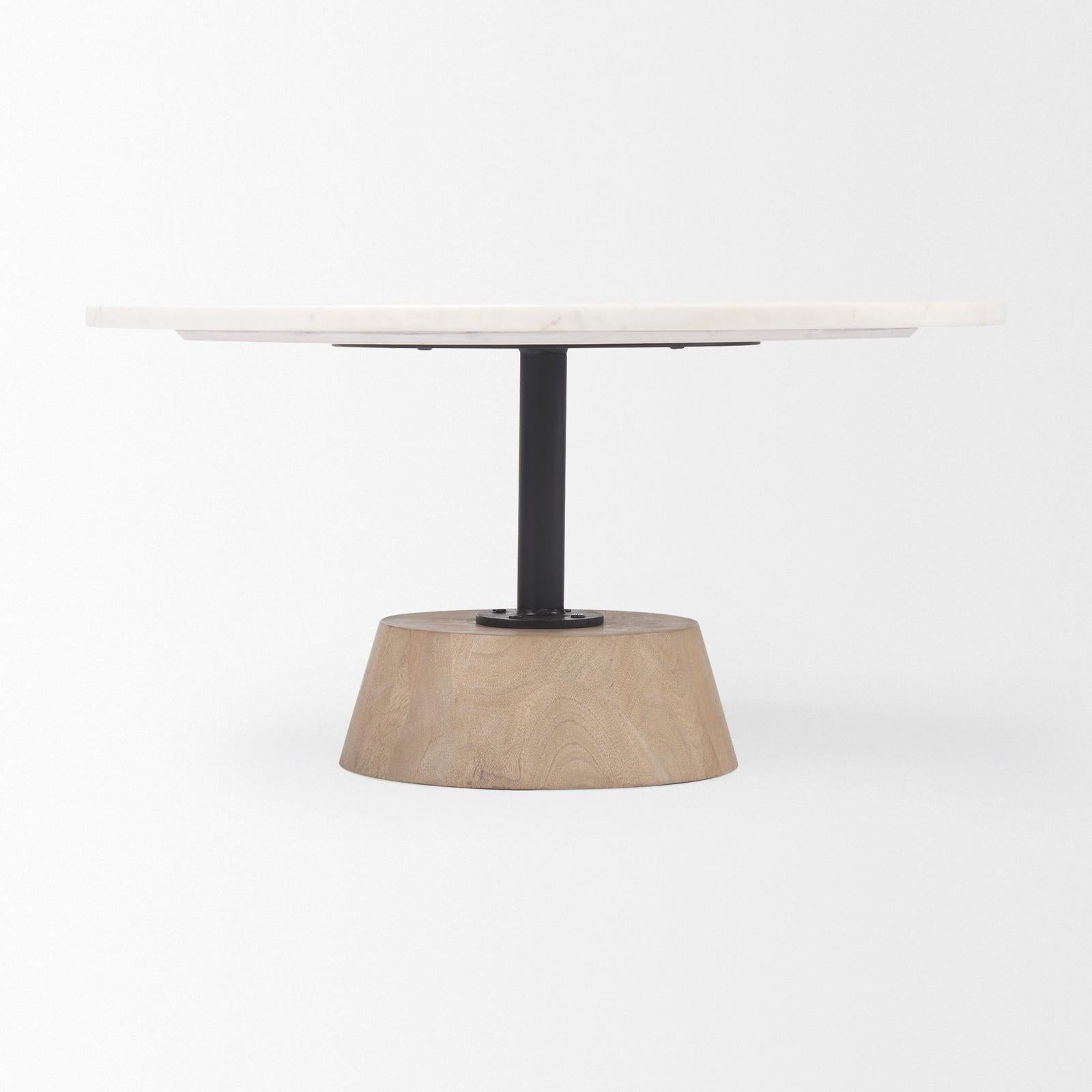 Mercana Maxwell Pedestal Base Round Coffee Table