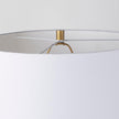 Mercana Leo Hammered W/White Fabric Shade Table Lamp