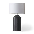 Mercana Leo Hammered W/White Fabric Shade Table Lamp