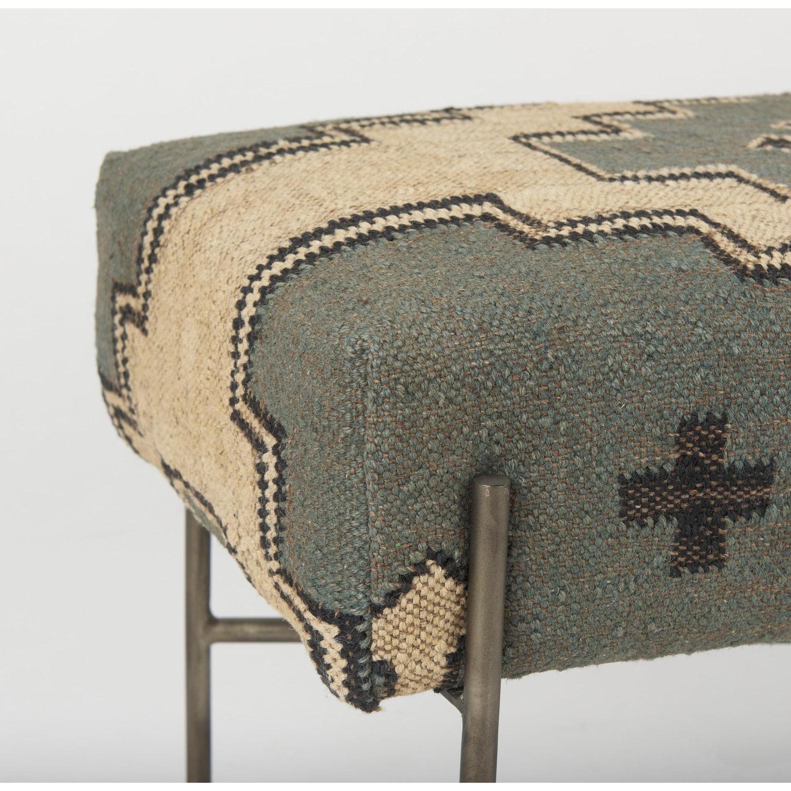 Mercana Avery Upholstered Seat With Metal Base Accent Bench