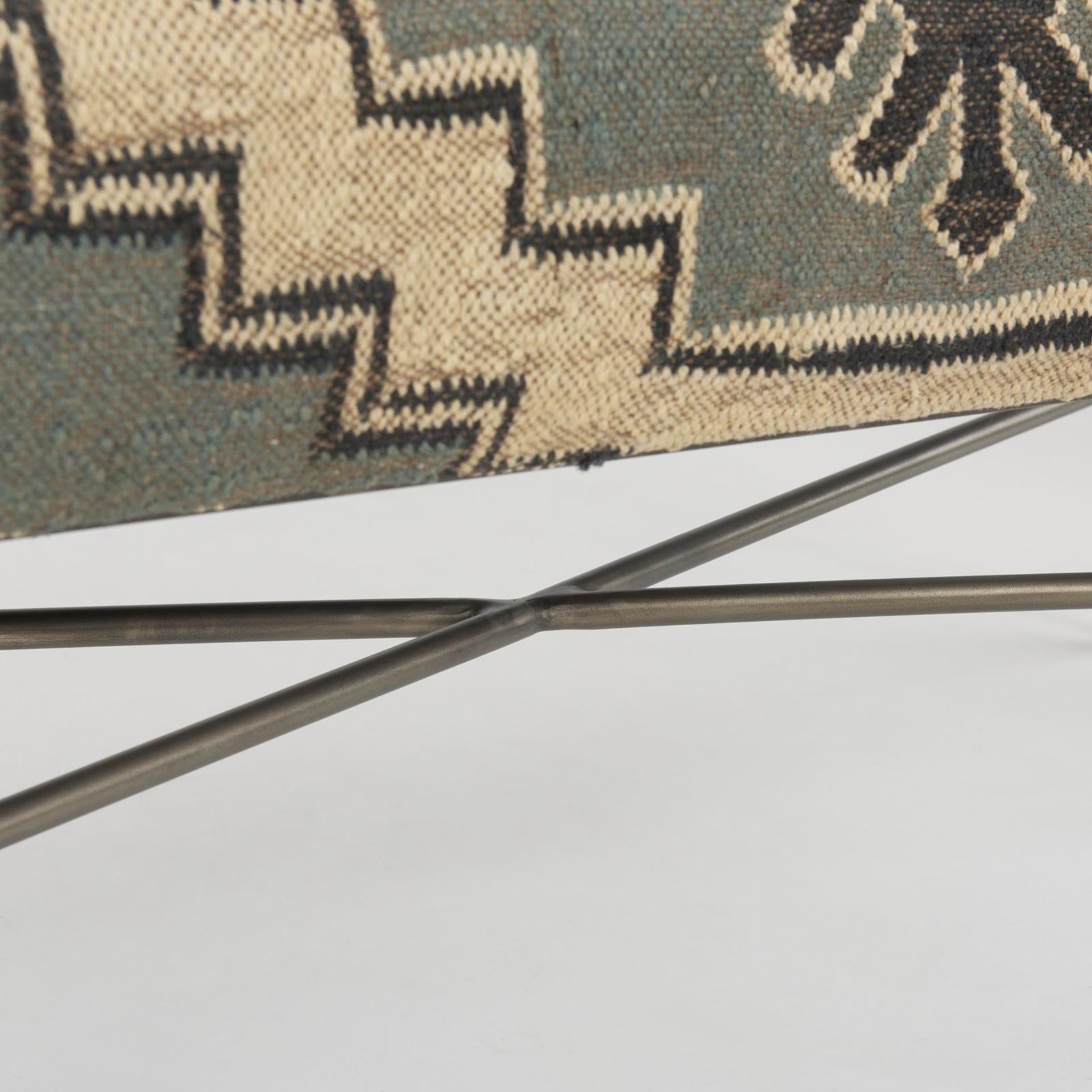 Mercana Avery Upholstered Seat With Metal Base Accent Bench