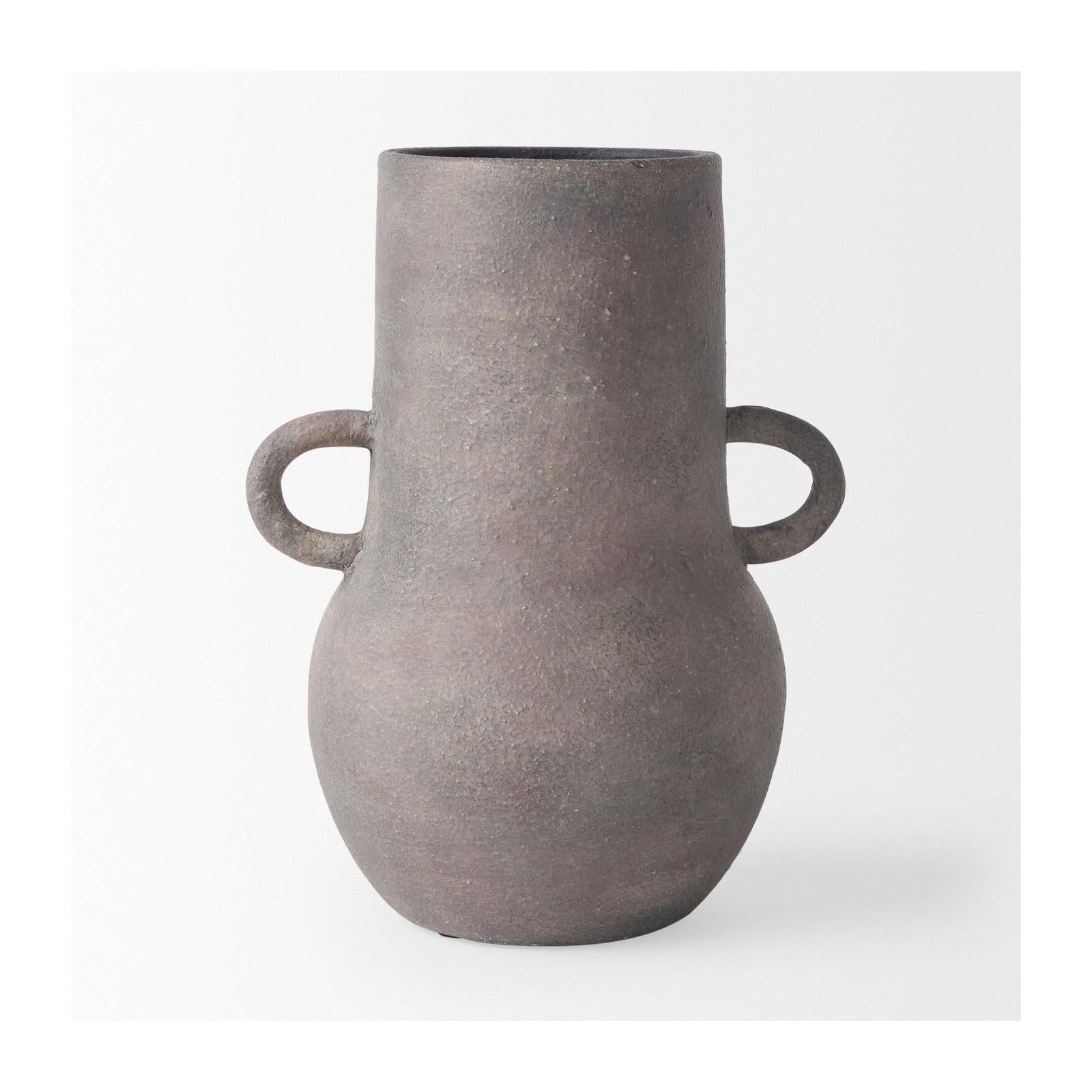 Mercana Armani Brown-Gray Double Ear Vase