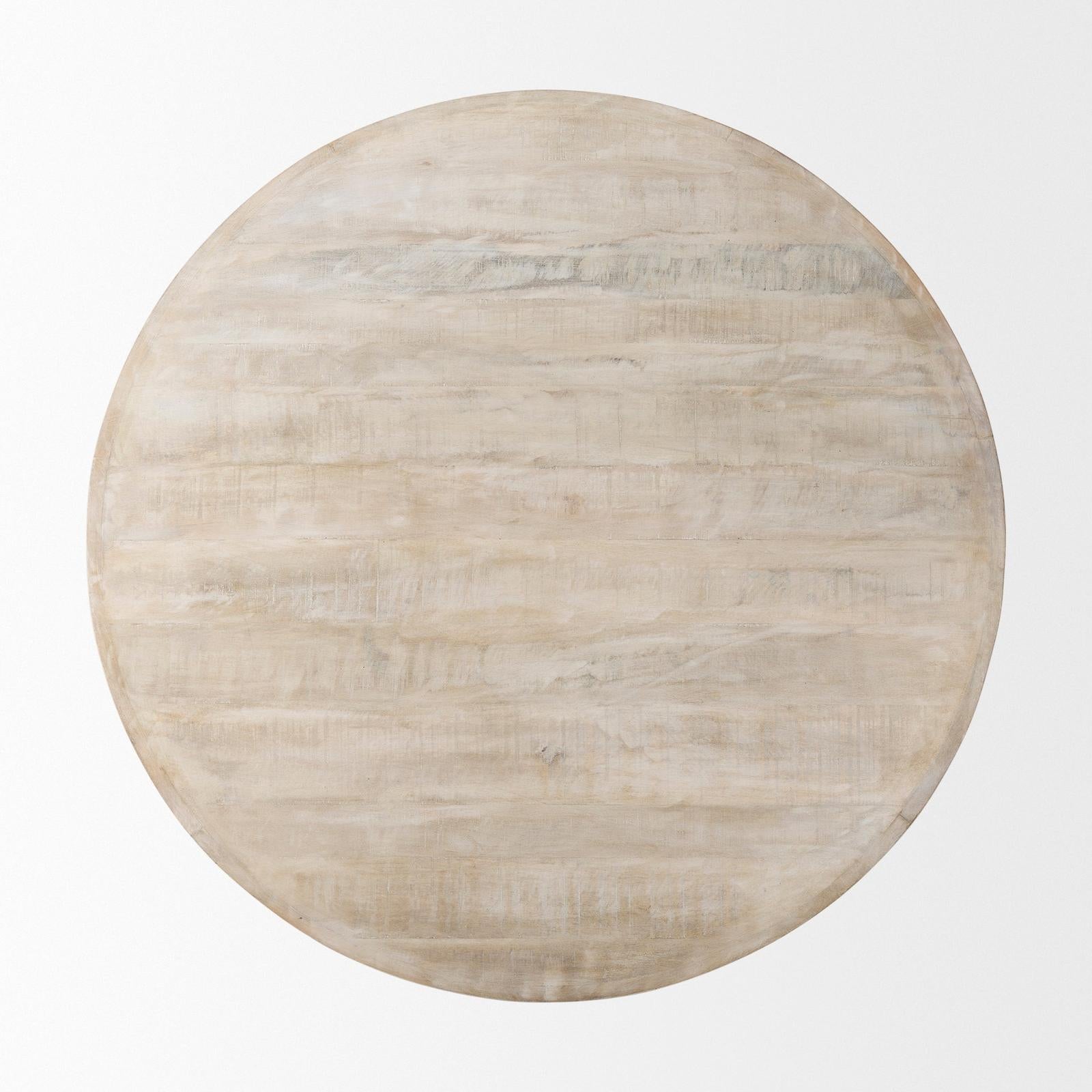 Mercana Rosie Round Blonde Wood Coffee Table Clearance
