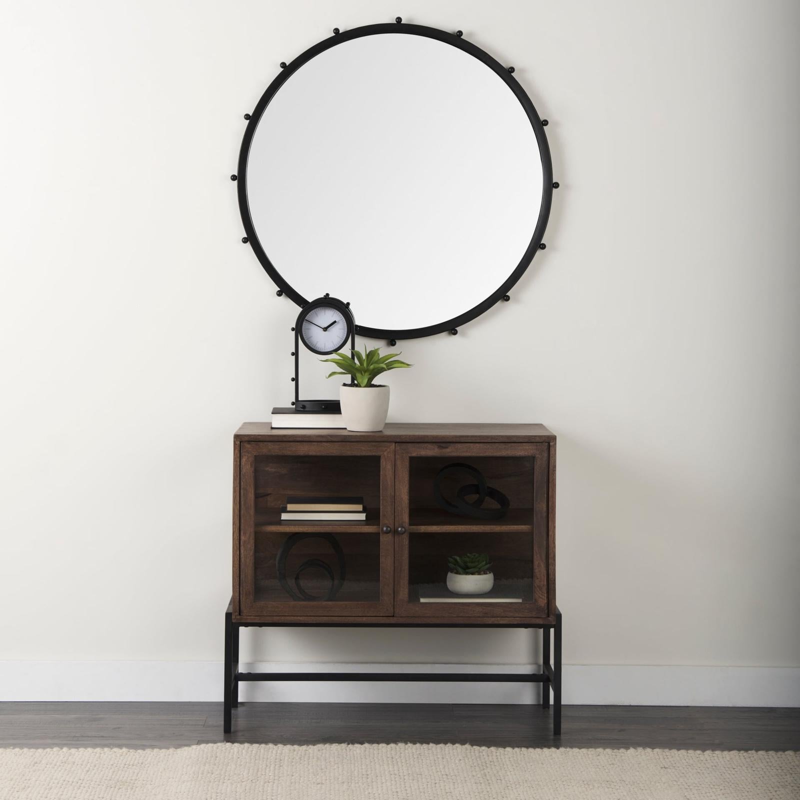 Mercana Arelius Glass Doors Accent Cabinet