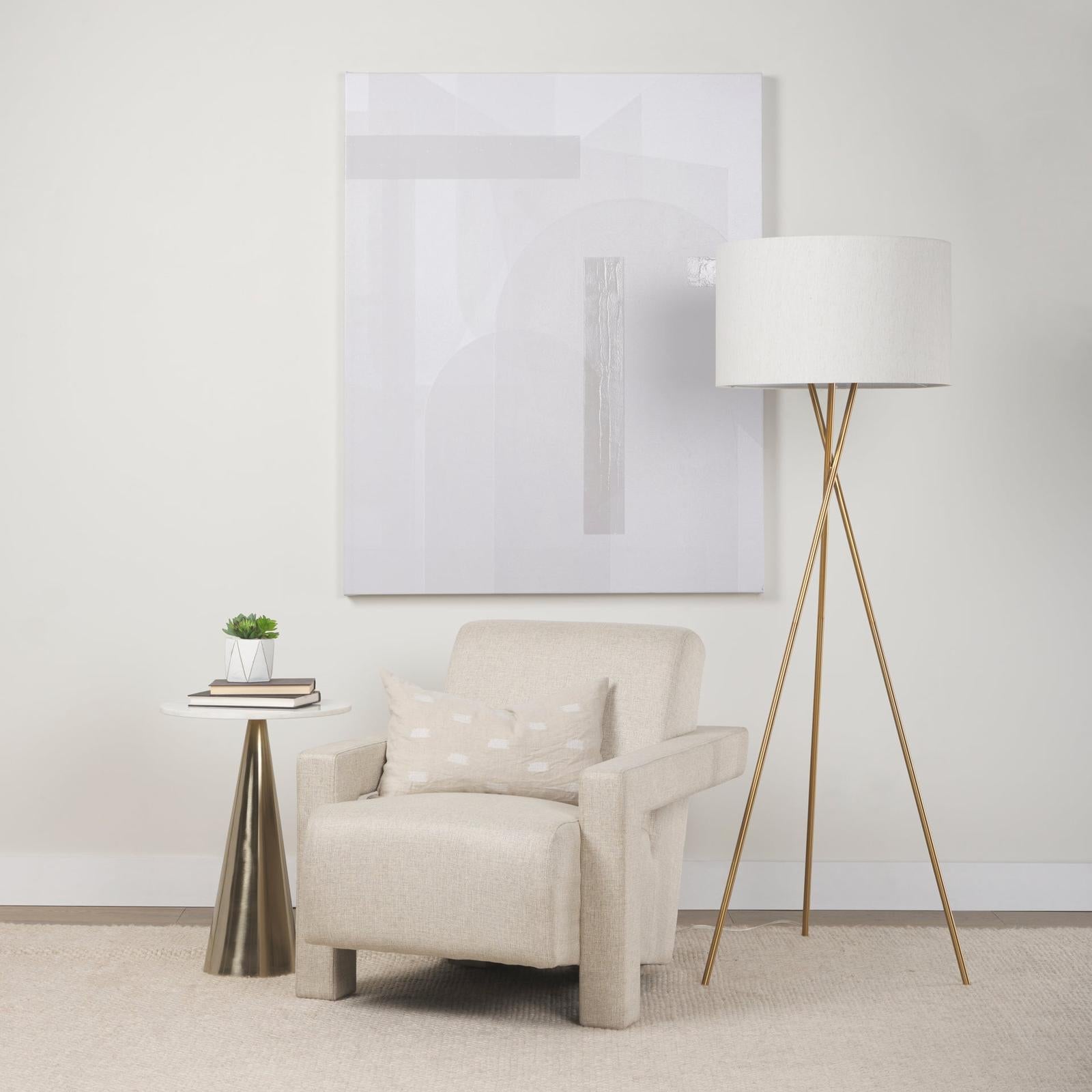 Mercana Sovereign Oatmeal Fully Upholstered Accent Chair Clearance