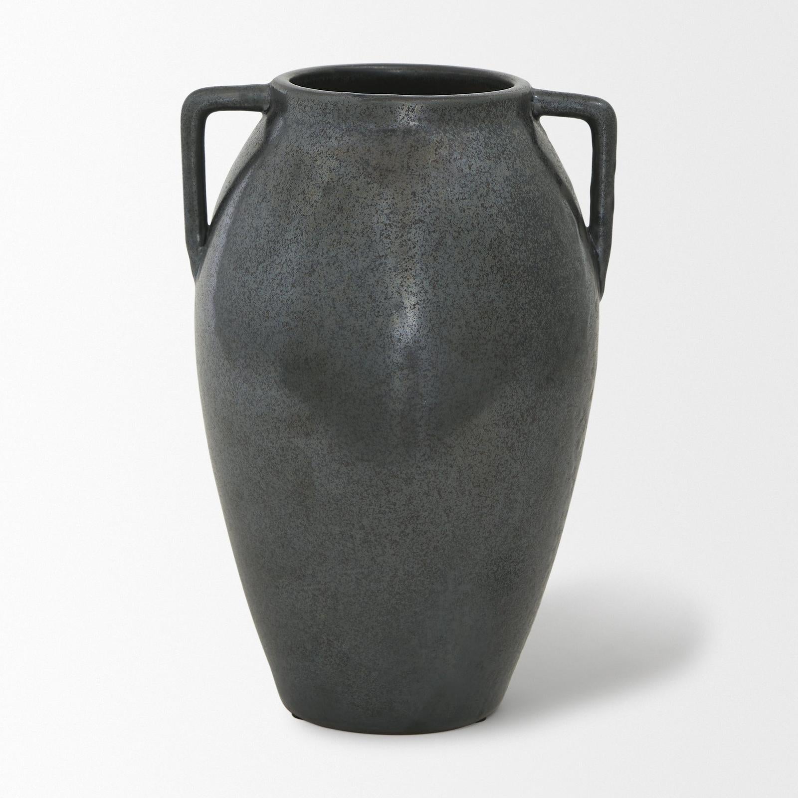 Mercana Kora Dark Metallic Double Ear Vase