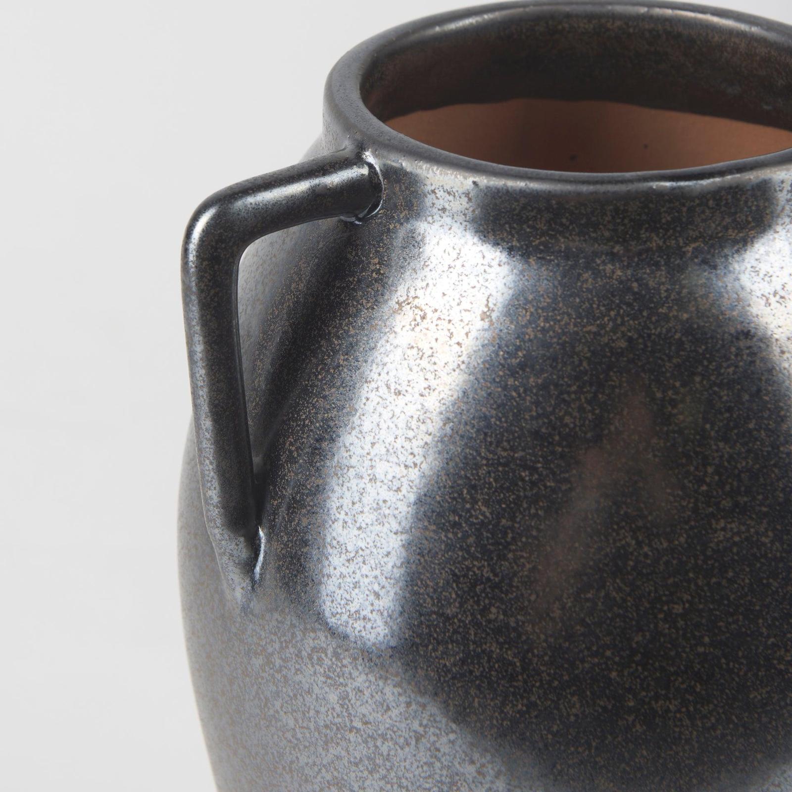 Mercana Kora Dark Metallic Double Ear Vase