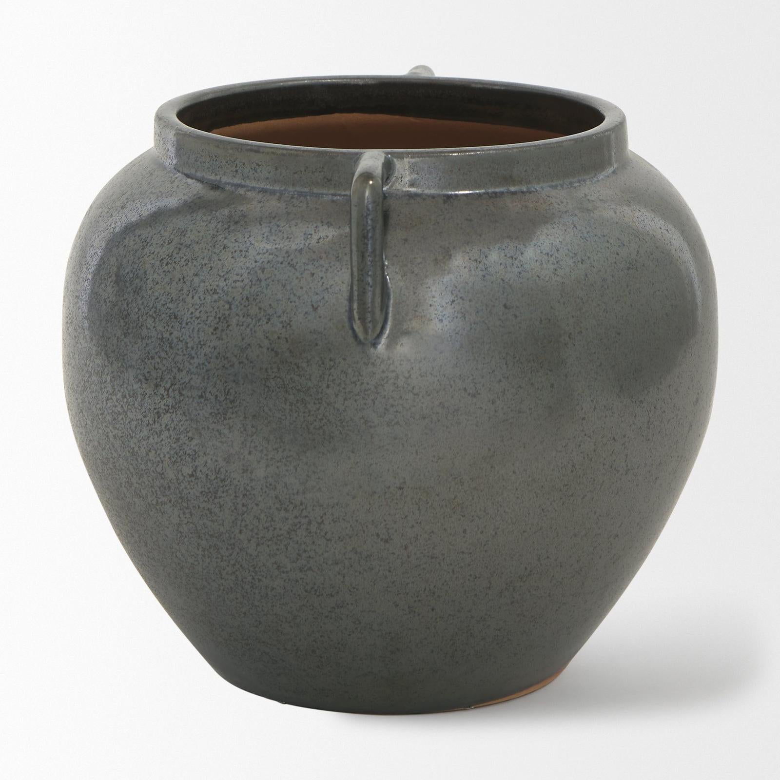 Mercana Kora Dark Metallic Double Ear Vase