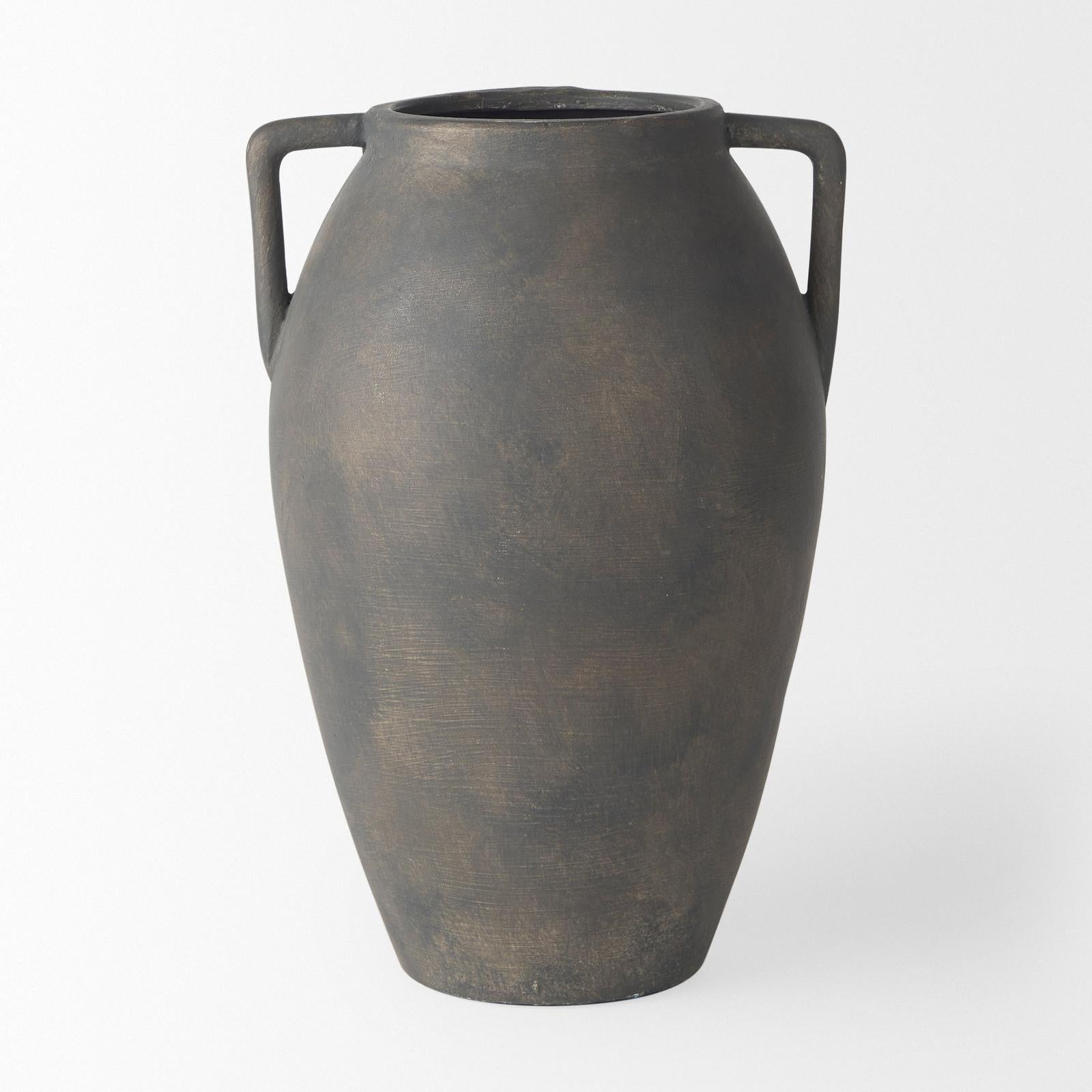 Mercana Kilian Brown-Gray Double Ear Vase