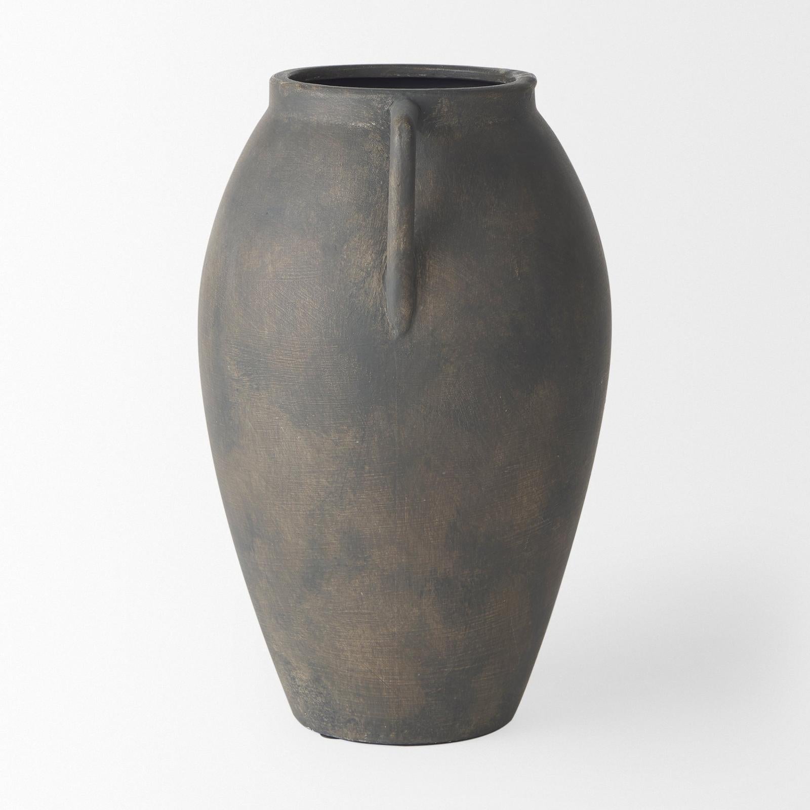 Mercana Kilian Brown-Gray Double Ear Vase