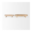 Mercana Carver White Washed Wood Trays- Set of 2
