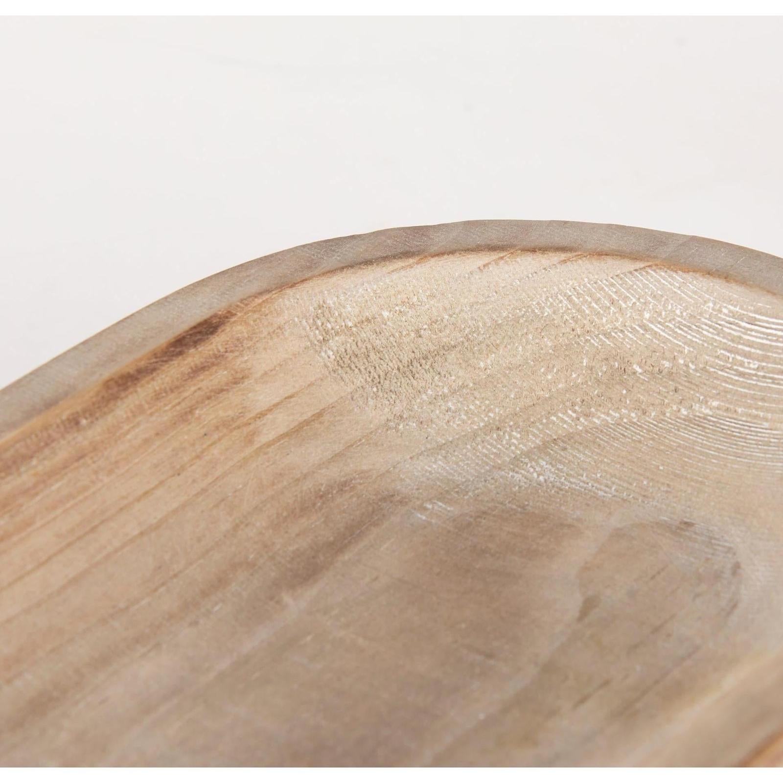 Mercana Carver White Washed Wood Trays- Set of 2