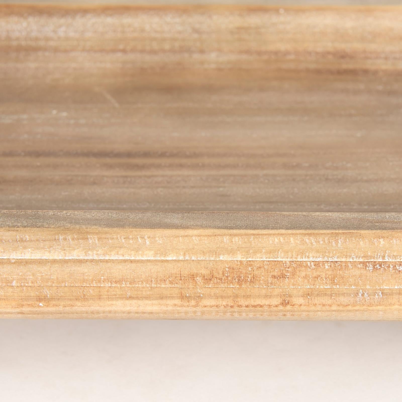 Mercana Carver White Washed Wood Trays- Set of 2