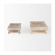 Mercana Carver White Washed Wood Trays- Set of 2