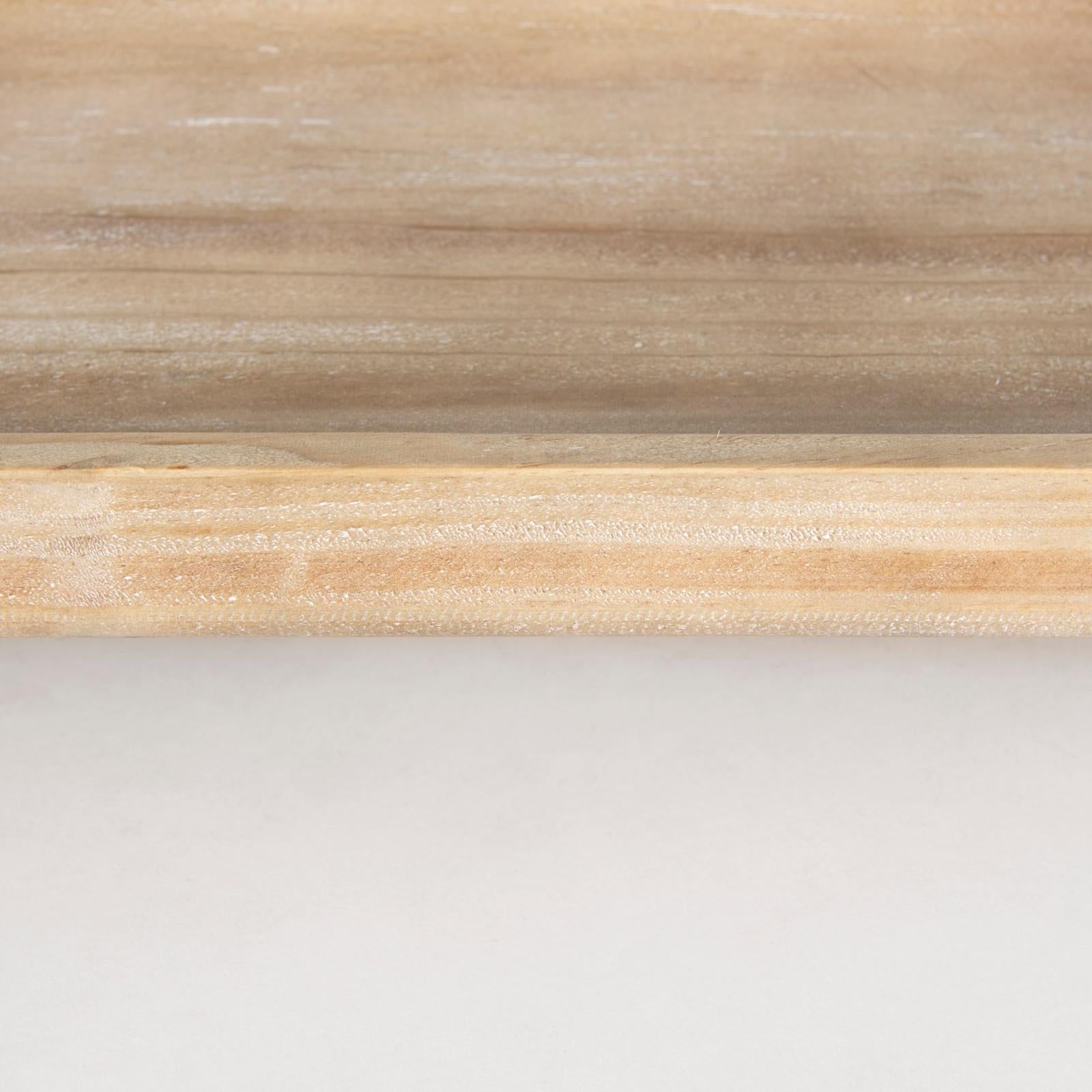 Mercana Carver White Washed Wood Trays- Set of 2