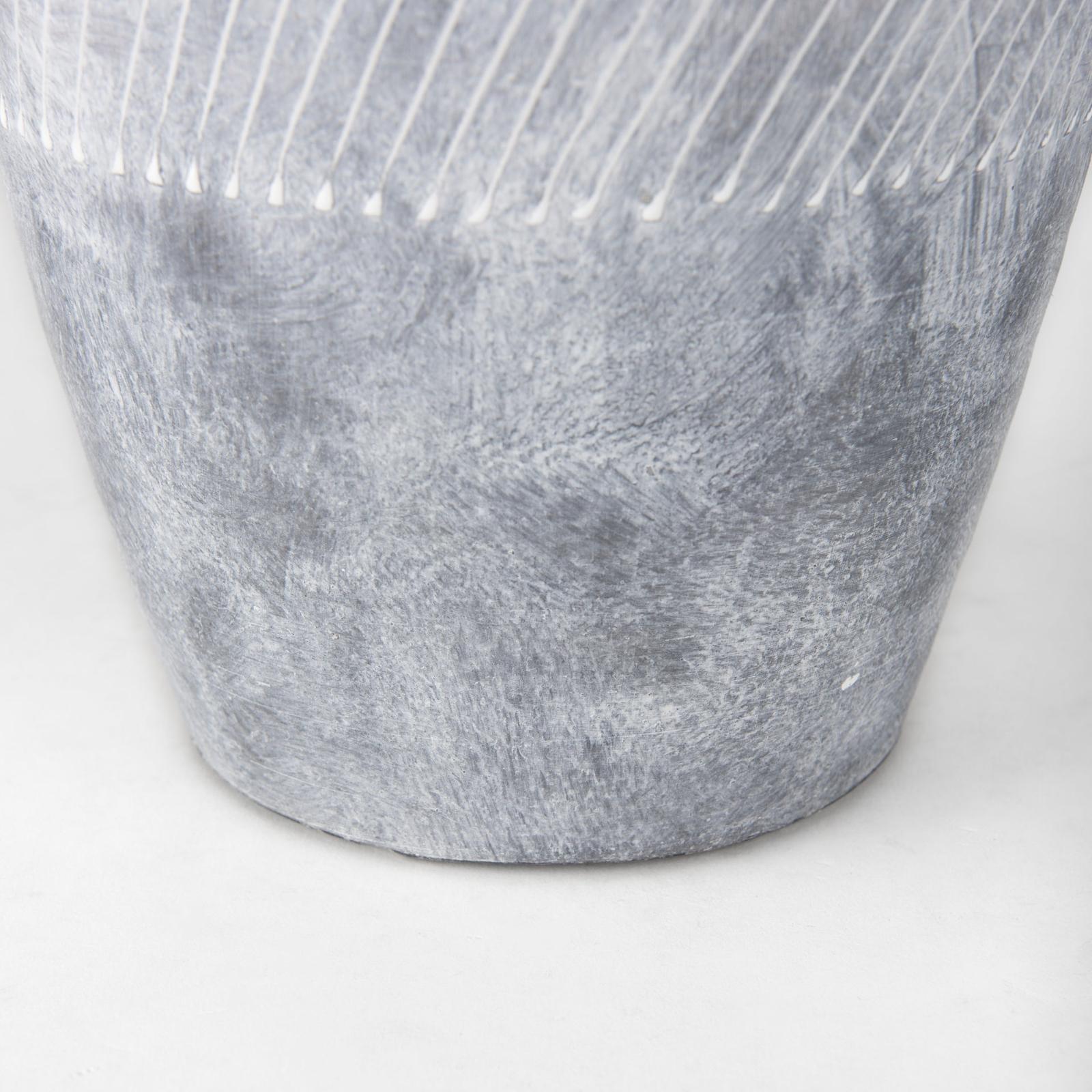 Mercana Blume Off-White w/ Gray Textured Vase