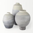 Mercana Blume Off-White w/ Gray Textured Vase