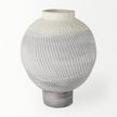 Mercana Blume Off-White w/ Gray Textured Vase