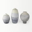 Mercana Blume Off-White w/ Gray Textured Vase