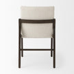 Mercana Tahoe Cream Fabric and Black-Brown Wood Dining Chair