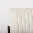 Mercana Tahoe Cream Fabric and Black-Brown Wood Dining Chair