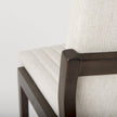 Mercana Tahoe Cream Fabric and Black-Brown Wood Dining Chair