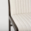 Mercana Tahoe Cream Fabric and Black-Brown Wood Dining Chair