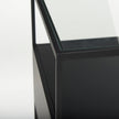 Mercana Samson Side Table Matte Black Metal and Glass