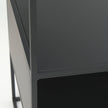 Mercana Samson Side Table Matte Black Metal and Glass