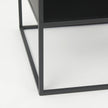 Mercana Samson Side Table Matte Black Metal and Glass