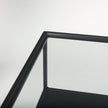 Mercana Samson Side Table Matte Black Metal and Glass