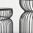Mercana Shani Round Metal w/ Glass Accent Tables- Set of 2 Clearance