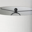 Mercana Sarah Arched Black Metal W/Marble Cube and White Shade Table Lamp Clearance