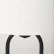 Mercana Sarah Arched Black Metal W/Marble Cube and White Shade Table Lamp Clearance