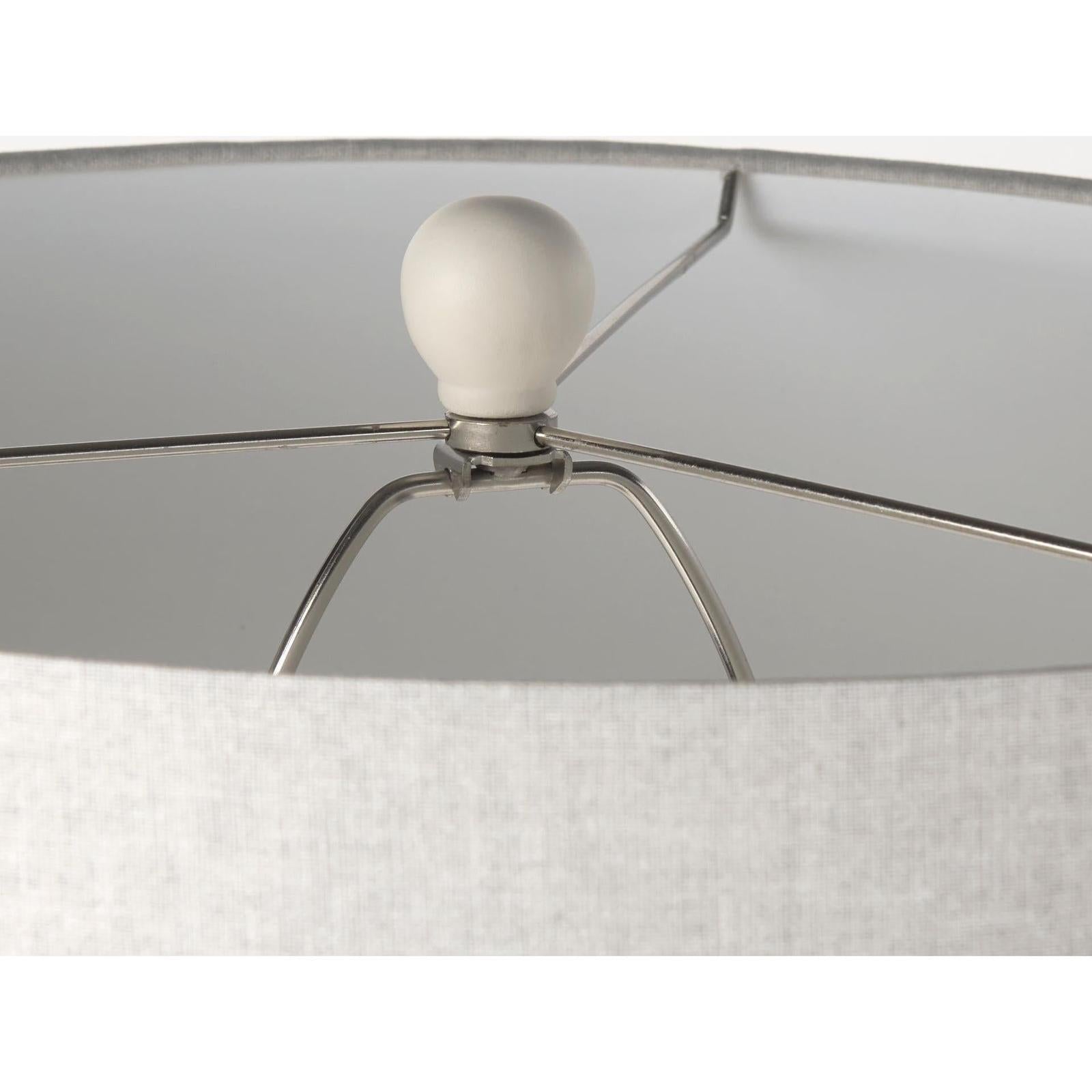 Mercana Cato Cream Base W/White Shade Table Lamp Clearance