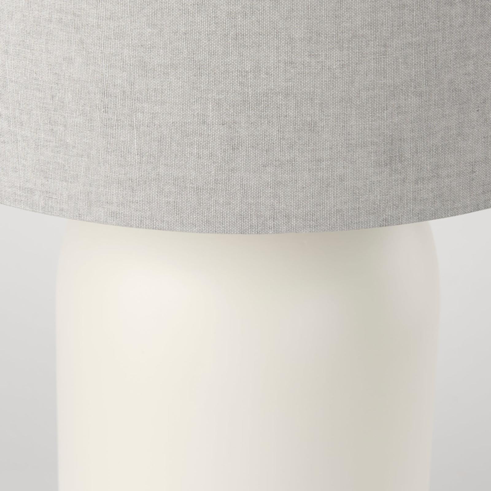 Mercana Cato Cream Base W/White Shade Table Lamp Clearance