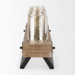 Mercana Benk Wood and Black Metal Five Cup Candle Holder Clearance