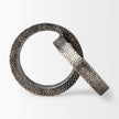Mercana Rafiki Two Blackened Hammered Finish Metal Conjoined Circles