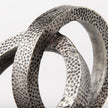 Mercana Rafiki Two Blackened Hammered Finish Metal Conjoined Circles