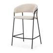 Mercana Carolyn Fabric & Matte Black Metal Counter Stool