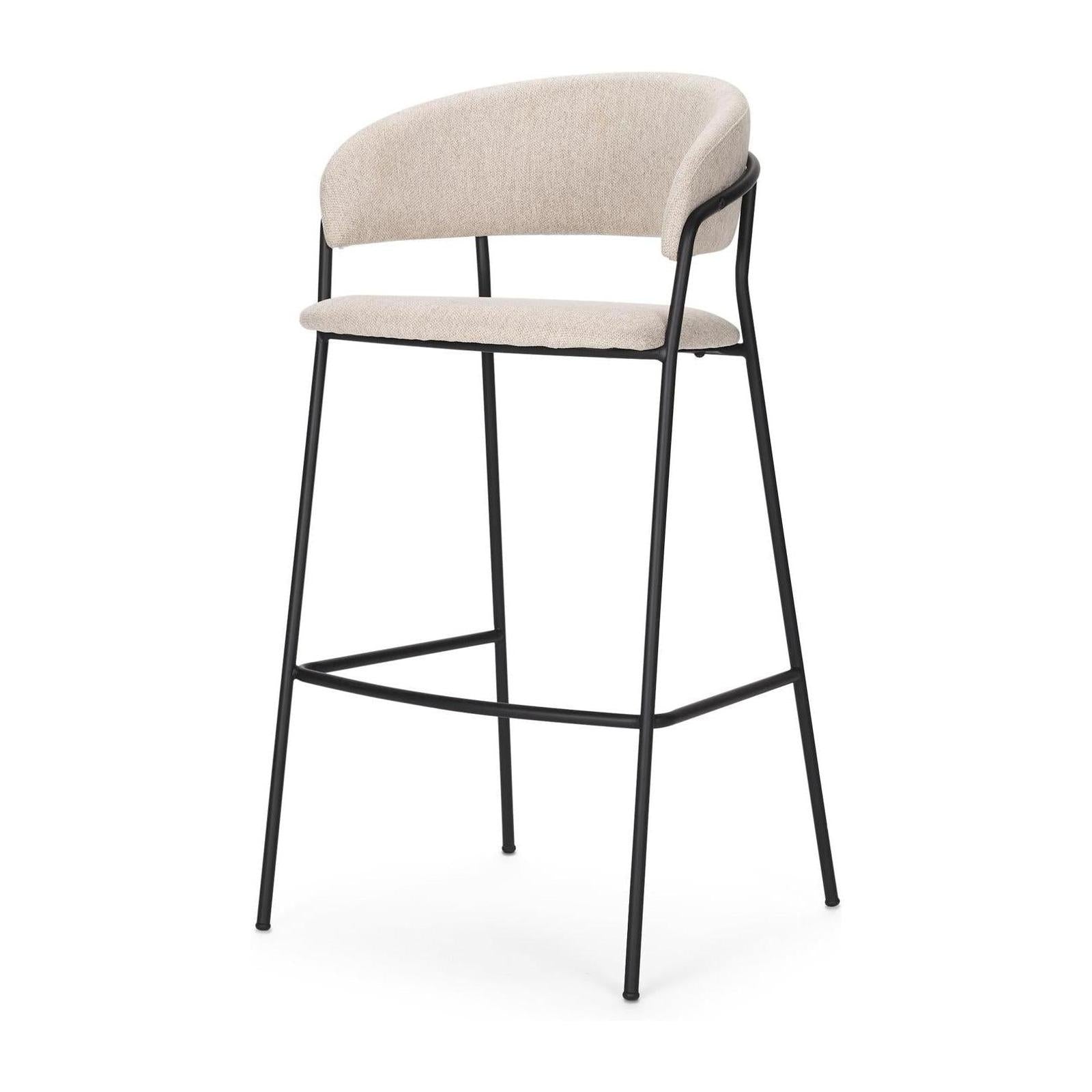 Mercana Carolyn Matte Black Metal Bar Stool