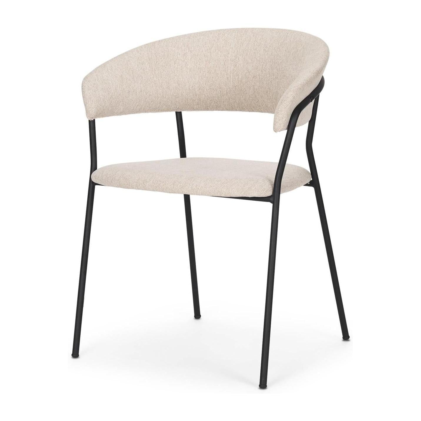 Mercana Carolyn Dining Chair Matte Black Metal