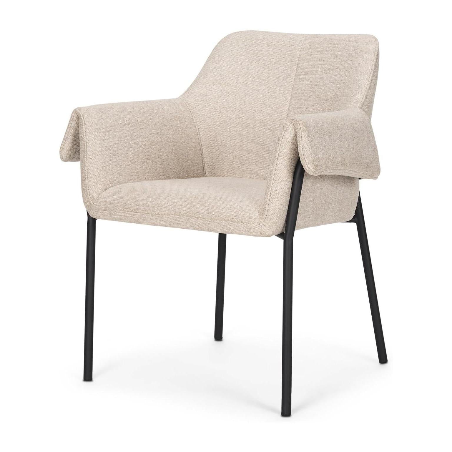 Mercana Brently Dining Chair Matte Black Metal Legs