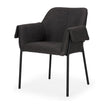 Mercana Brently Dining Chair Matte Black Metal Legs