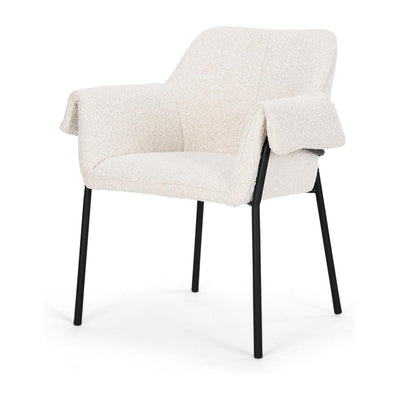 Mercana Brently Dining Chair Matte Black Metal Legs