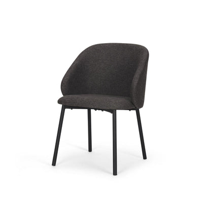 Mercana Shannon Dining Chair w/ Fabric & Matte Black Metal
