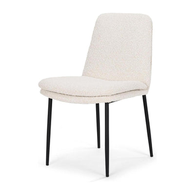 Mercana Eve Dining Chair Fabric & Matte Black Metal