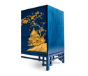 Jonathan Charles Chinoiserie Antique Blue Chest of Drawers ( 500249-PRB )