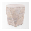 Mercana Esagono Octagonal Reclaimed Wood End/Side Table w/ Storage Clearance